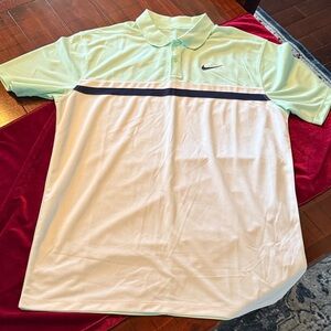 Nike Men's Polo Shirt in Mint Green and White